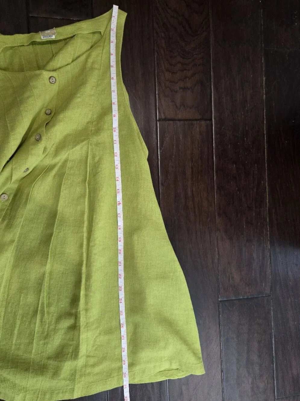 Free People Free-Est Linen Swing Tunic Tank Top Lime Green Pockets XS